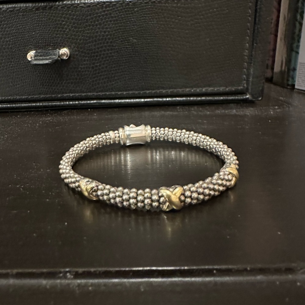 Lagos 18K gold and silver bracelet